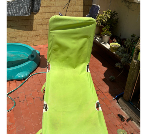 Reposera Plegable Silla Playera Jardín Y Exterior Verde