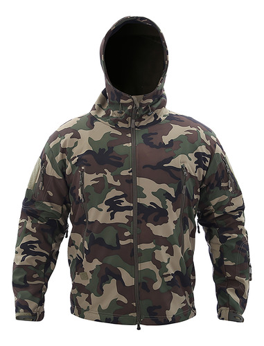 Chaqueta De Forro Polar Cálido Para Hombre X, Suave, Camufla