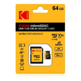 Cartão Micro Sd 64gb Kodak Classe 10 Uhs-i U3 V30 4k Memoria