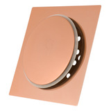 Ralo Click Banheiro 15x15 Cm Quadrado Inox 304 Rose Gold