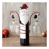 Decoración Navideña Estante De Vino Santa Regalo De Navidad