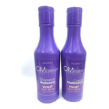 10 Shampoo Y Crema Matizadoras Violeta/azul/grafito 450ml Om