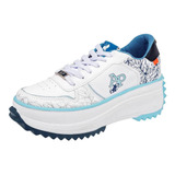 Tenis Chunky American Polo 2484 Color Blanco Para Mujer Tx6