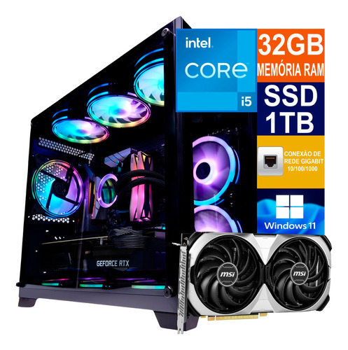 Pc Gamer Cpu I5 14600kf, Ssd 1tb, 32gb Ddr5, Rtx 4070 12gb