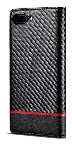 Para   iPhone SE - iPhone 7 / 8  Funda Cartera Fibra Carbono