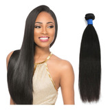 2024 Extensión Cabello Humano Liso 50cm Trenzado En Negro