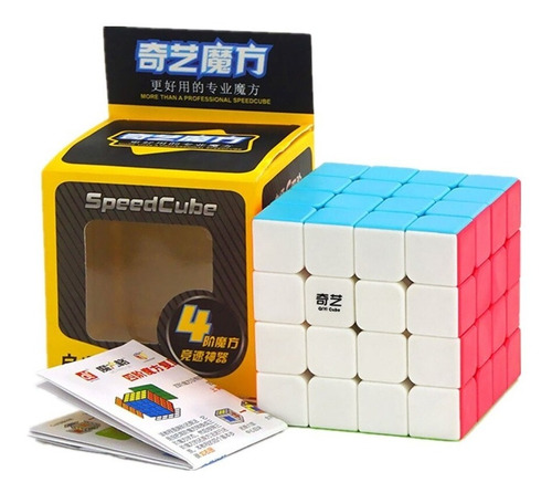 4x4x4 Qiyuan Marca Qiyi Cubo Velocidad Básico Color De La Estructura Stickerless