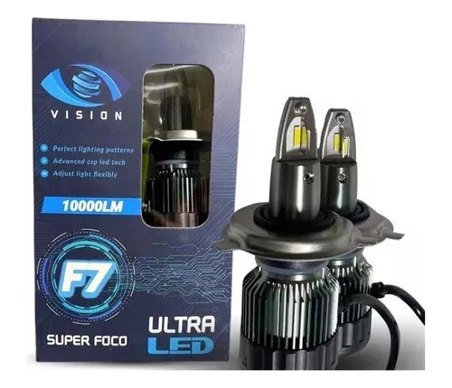 Kit Super Ultra Led F7 6000k 10.000 Lumens Super Forte Xenon