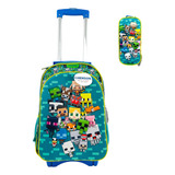 Mochila De Carrito Y Lapicera Minecraft Chenson Primaria 