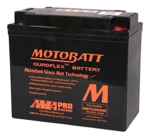 Bateria Motobatt Quadflex 12v 21 Ah Mbtx20uhd Yb16 Ytx20-bs