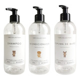 Set 3 Dispenser Plasticos P/niños Shampoo+acond+espuma