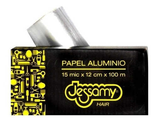 Papel Aluminio Rollo Mechas 12cm X 100 M C/ Serrucho Jessamy