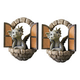 2 Estatuas De Dragones Para Decoración De Jardín, Decoración