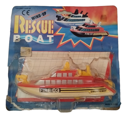 Juguete Barco Retro  Rescue Boat  Vintage 1990