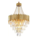 Lustre Pendente Cristal Luxuoso Moderno Sala Estar Quarto 110/220