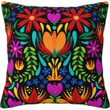 Colorida Funda De Almohada Floral Mexicana Para Sofá, Decora