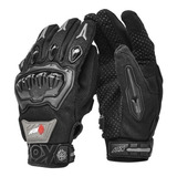 Guantes Para Moto Kov Delta Negro Con Limpiador De Mica 