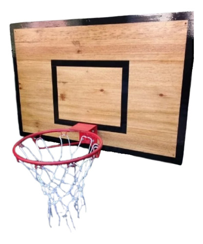 Tablero Y Aro De Basquet N° 7 De Madera Apto Exterior