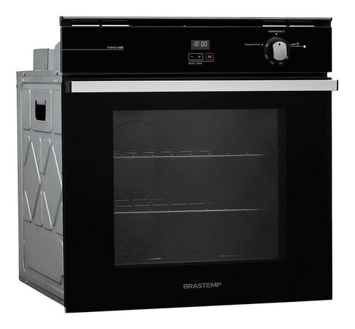 Forno À Gás Brastemp 78 Litros Time De Embutir Preto 220v