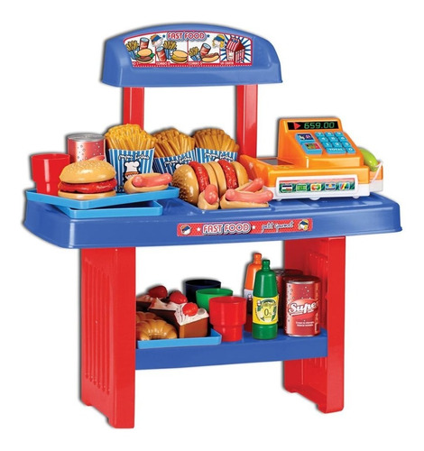 Carrito Fast Food + Caja Registradora Petit Gourmet Lionels