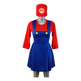Disfraz De Mario Para Mujer, Dama, Super Mario Cosplay Bros Yoshi Luigi Game Uniforme Halloween Peach