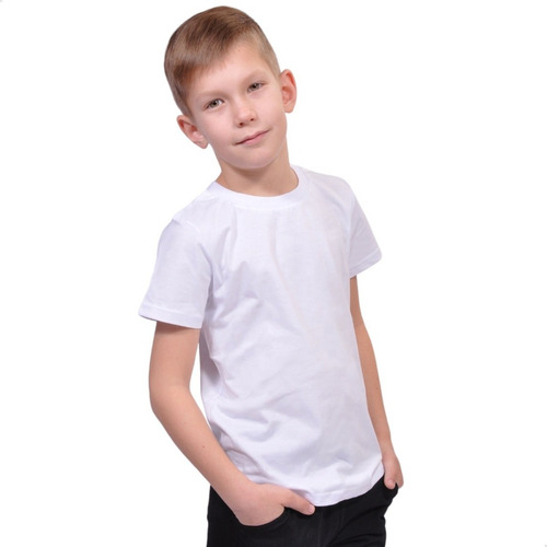 Kit 2 Camiseta Infantil Lisa 100% Poliéster Uniforme Escolar