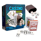 Juego De Mesa Casino Domino Baraja Poker Y Española Cubilete