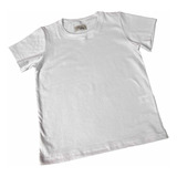 Remera Blanca Colegial Niños. Remera Lisa Niños