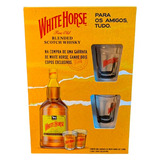 Kit Presente Whisky White Horse 2 Copos + Garrafa De 1 Litro