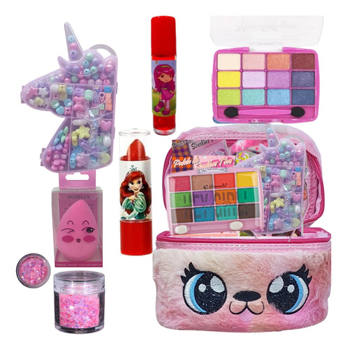 Maquiagem Infantil Presente Menina Criança Kit Completo Top