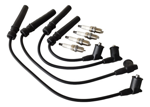 Cables De Alta + Bujias Para Kia Picanto 1.2 / Rio Spice 1.2