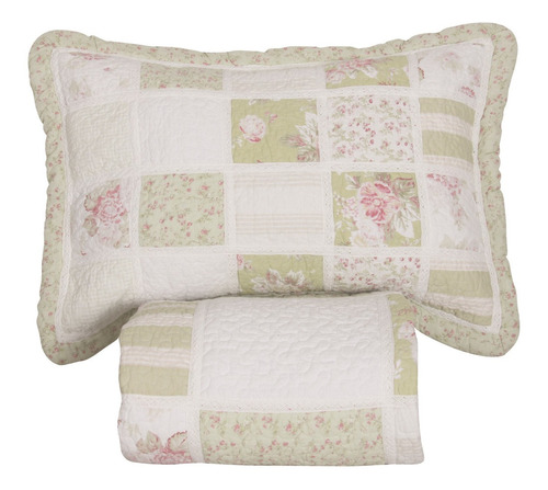 Cubrecama 1 Plaza Twin Cover Verano Patchwork 170x260 Brenda