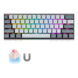 Terport 60% Keyboard Gamer Programable Rgb E-yooso Hz-61 Con Switch Hipermagnético Actuación Ajustable Pcb Hall Effect, 8000hz Tasa De Sondeo, 0.125ms De Retroceso, Teclado Gamer Profesional Para Fps