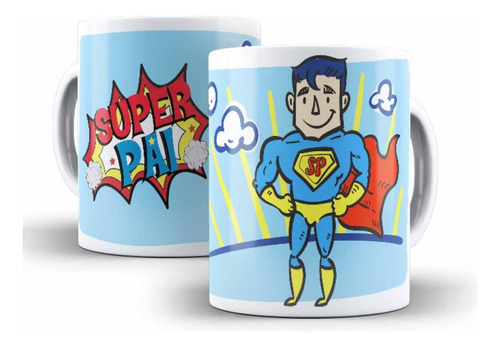 Caneca Cerâmica Super Pai Presente Barato Dia Dos Pais 01754