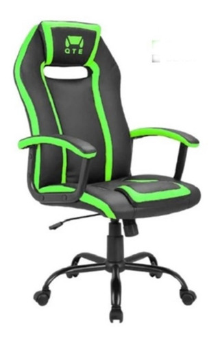 Silla Gamer Qte Ergonomica Escritorio Ajustable Pcreg Color Verde