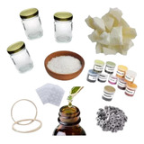 Kit Cera De Soja Para Hacer Velas + Frascos+ Esencias.