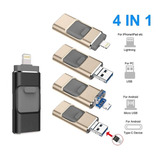 Pendrive Lightning Usb C Tipo C Usb Para iPhone Android 64g