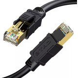 Cable Red Cat 8 Rj45 Sftp Ethernet 40 Gbps Negro 5 Metros
