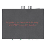 Decodificador De Audio Digital De Fibra Óptica 3x1 Óptico Pa