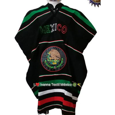 Jorongo Gabán Artesanal Escudo Nacional Mexicano100%algodón