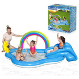 Pileta Playcenter Inflable Arcoiris Bestway 53092 Tobogan