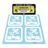 Sticker Gps Para Auto O Camioneta Color Blanco Invertida 4pz