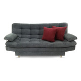 Sofacama Moltochic 3 Posiciones Lino Gris Cojines De Regalo