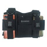 Chest Bag Slim Kampak Pechera Negra 3 Compartimientos Sk12