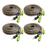 Kit 4 Cabo Rca Series 200 Pro Technoice 5m - 4mm - Verde