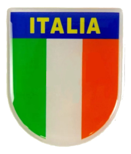 Adesivo Bandeira Italia Resinado 4,5x5,5 Cms Rs13 Fk