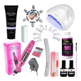 Kit De Unha Polygel Profissional Completo Cabine Led