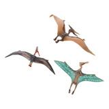 3x Pterosauria Modelo Animal Modelo