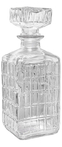 Botella De Vidrio 1 Litro Cuadrada Whisky Labrada C/tapon 
