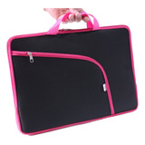 Capa Bolsa P Notebook 15.6  Rosa Neoprene Alça Nf